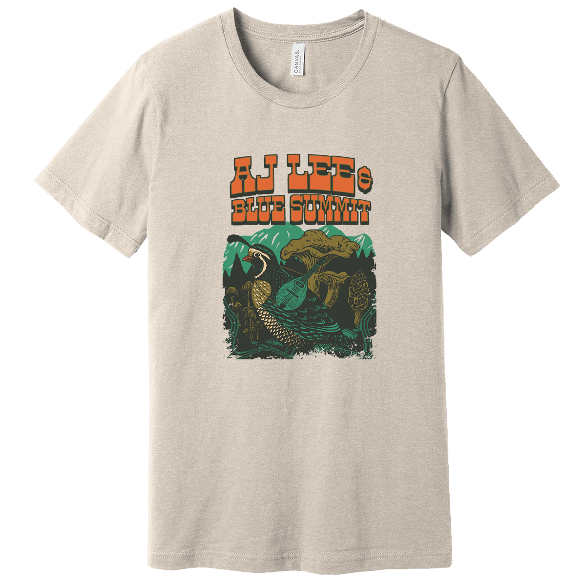 Mushroom Quail T-Shirt (Tan) – AJ Lee Blue Summit